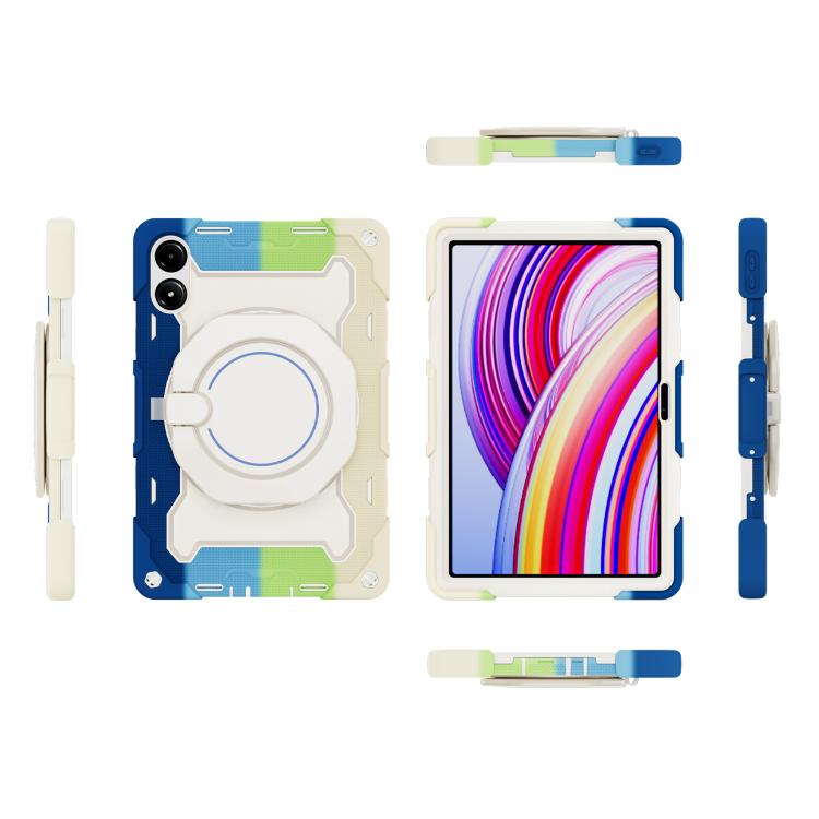 适用于Redmi Pad Pro 12.1 / Pad 2 Pro Armor Portable Rotating Ring Holder Silicone Tablet Case
