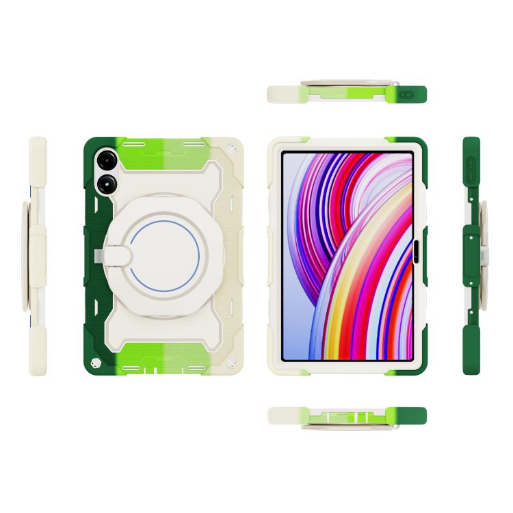适用于Redmi Pad Pro 12.1 / Pad 2 Pro Armor Portable Rotating Ring Holder Silicone Tablet Case