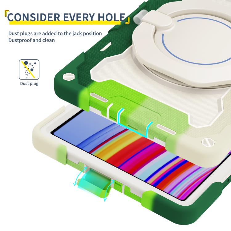 适用于Redmi Pad Pro 12.1 / Pad 2 Pro Armor Portable Rotating Ring Holder Silicone Tablet Case