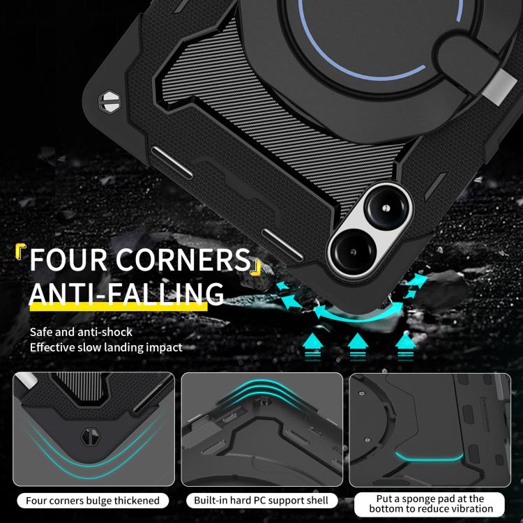 适用于Redmi Pad Pro 12.1 / Pad 2 Pro Armor Portable Rotating Ring Holder Silicone Tablet Case