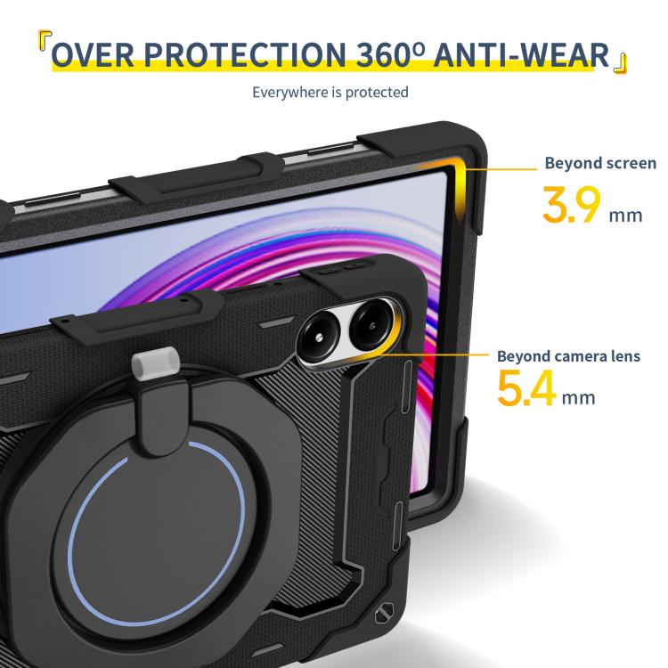 适用于Redmi Pad Pro 12.1 / Pad 2 Pro Armor Portable Rotating Ring Holder Silicone Tablet Case