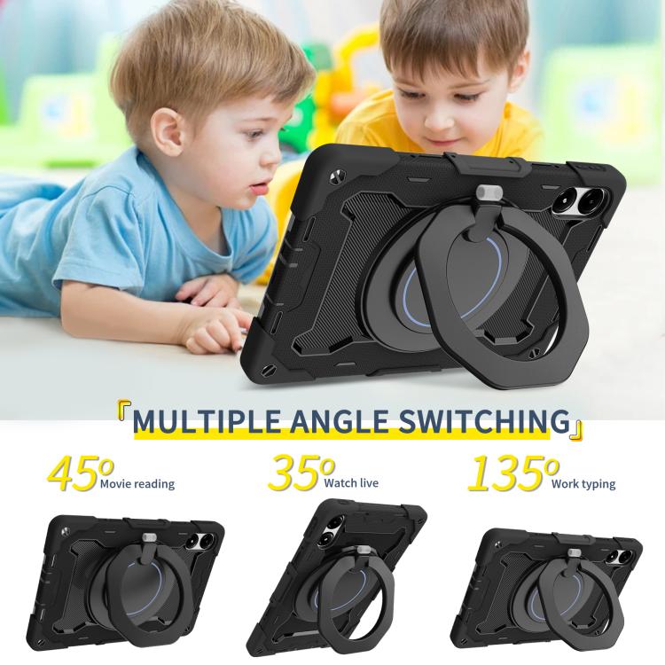 适用于Redmi Pad Pro 12.1 / Pad 2 Pro Armor Portable Rotating Ring Holder Silicone Tablet Case
