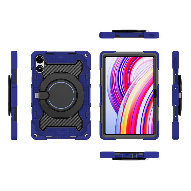 适用于Redmi Pad Pro 12.1 / Pad 2 Pro Armor Portable Rotating Ring Holder Silicone Tablet Case