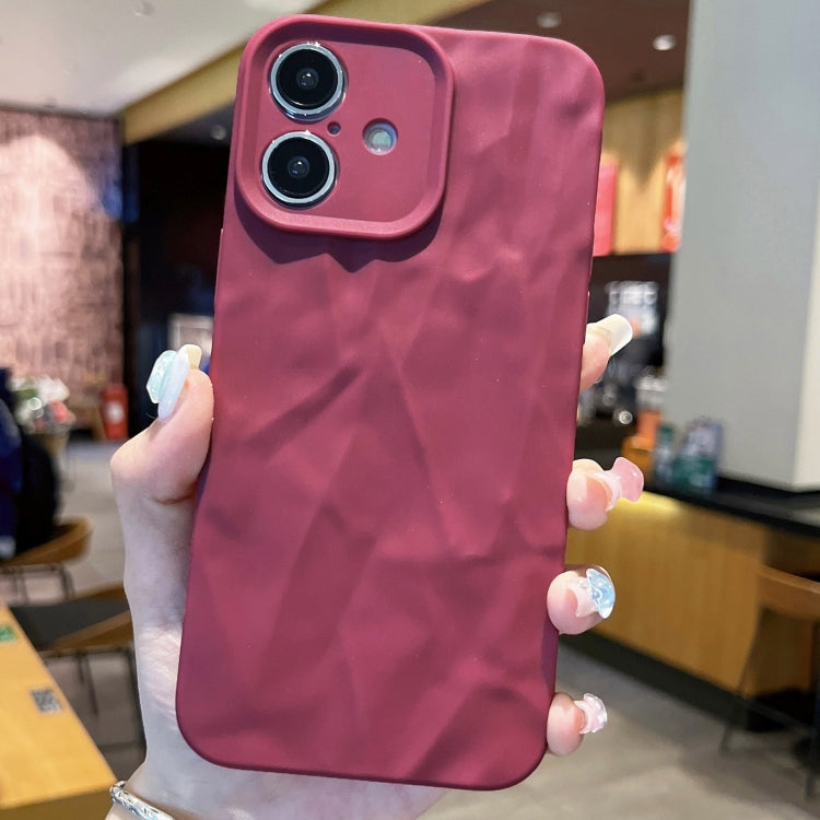 For iPhone 16 Frosted Wrinkles Texture TPU Phone Case