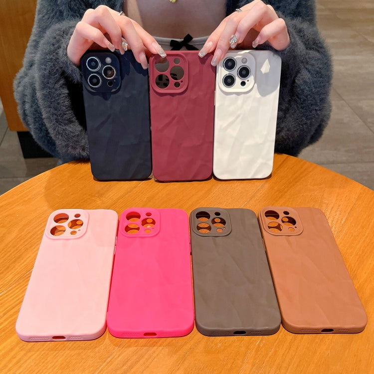 For iPhone 16 Plus Frosted Wrinkles Texture TPU Phone Case