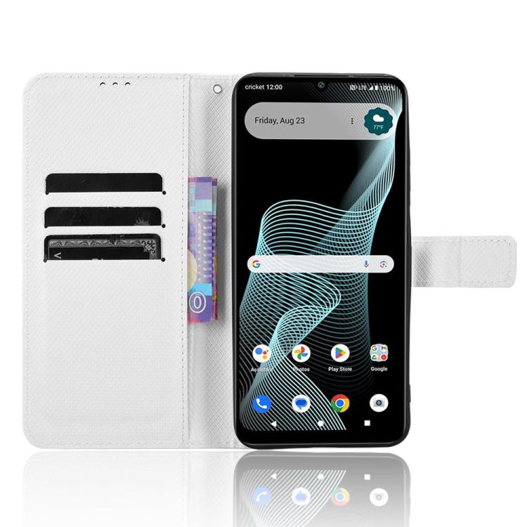 For Cricket Icon 6 Diamond Texture Leather Phone Case