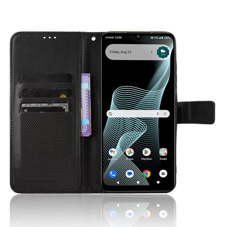 For Cricket Icon 6 Diamond Texture Leather Phone Case