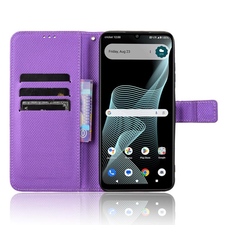 For Cricket Icon 6 Diamond Texture Leather Phone Case