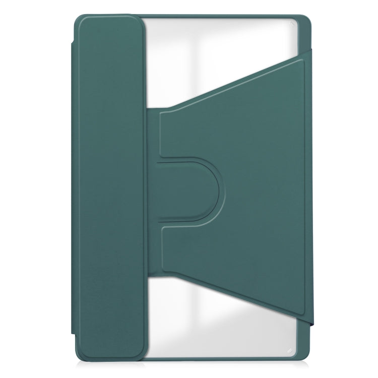 For Lenovo Tab M11/Xiaoxin Pad 11 2024 360 Rotation Transparent Smart Leather Case with Keyboard