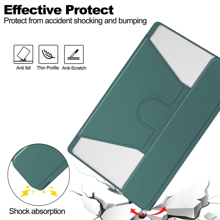 For Lenovo Tab M11/Xiaoxin Pad 11 2024 360 Rotation Transparent Smart Leather Case with Keyboard