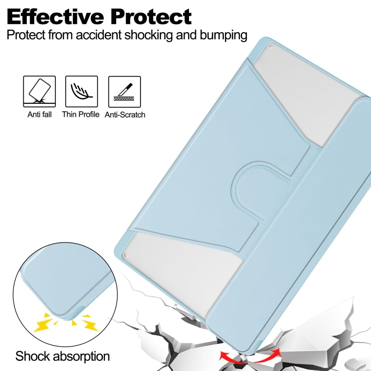 For Lenovo Tab M11/Xiaoxin Pad 11 2024 360 Rotation Transparent Smart Leather Case with Keyboard