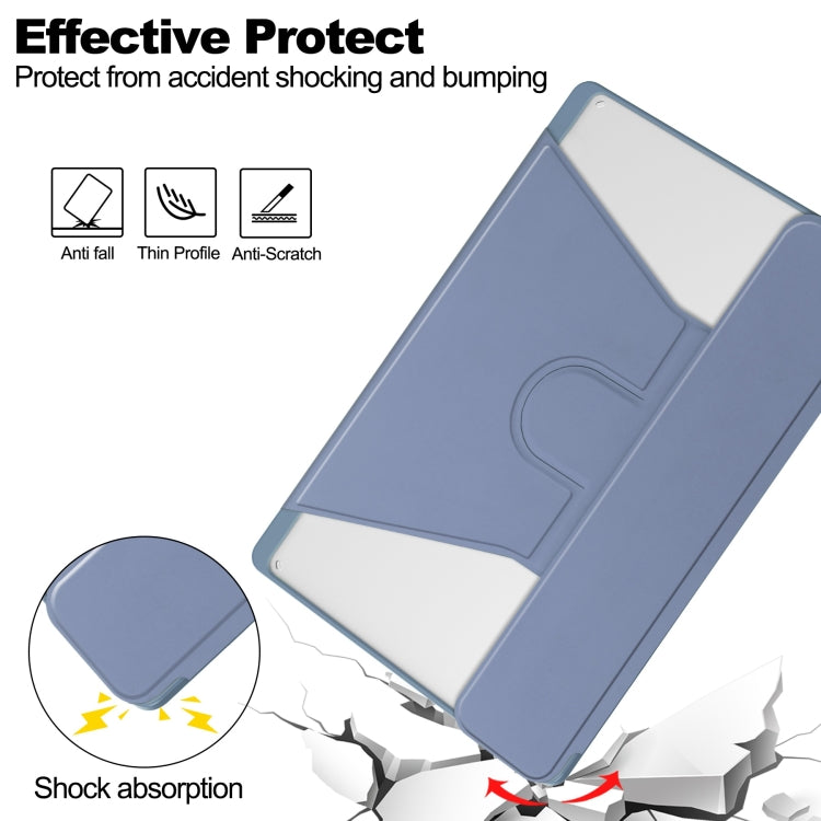 For Lenovo Tab M11/Xiaoxin Pad 11 2024 360 Rotation Transparent Smart Leather Case with Keyboard
