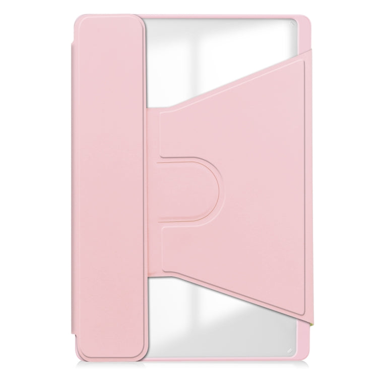 For Lenovo Tab M11/Xiaoxin Pad 11 2024 360 Rotation Transparent Smart Leather Case with Keyboard