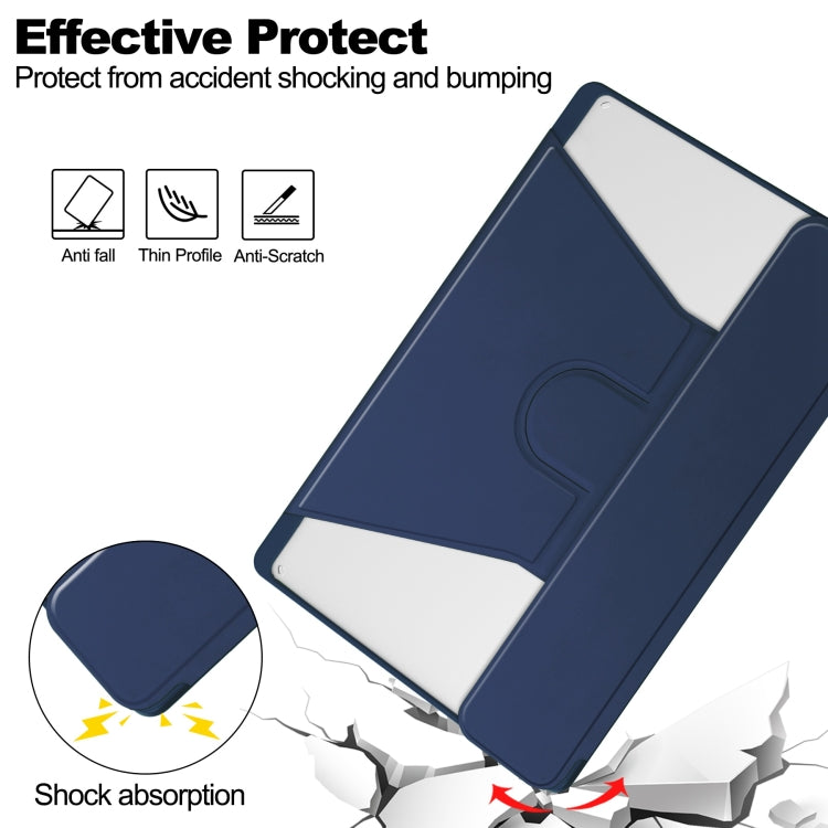 For Lenovo Tab M11/Xiaoxin Pad 11 2024 360 Rotation Transparent Smart Leather Case with Keyboard