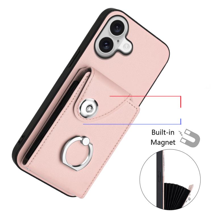 For iPhone 17 Organ Card Bag Ring Holder Phone Case with Long Lanyard