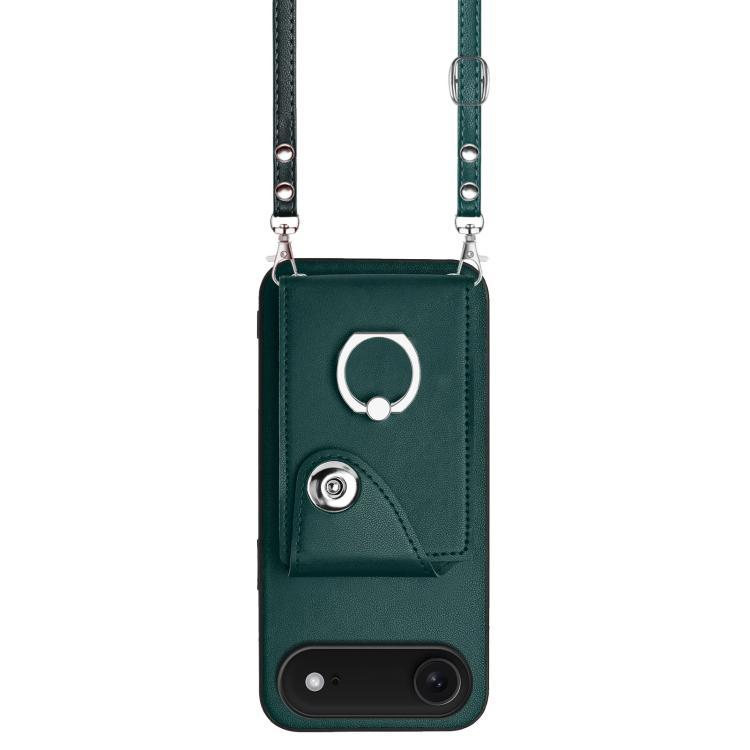 For iPhone Air Organ Card Bag Ring Holder Phone Case with Long Lanyard