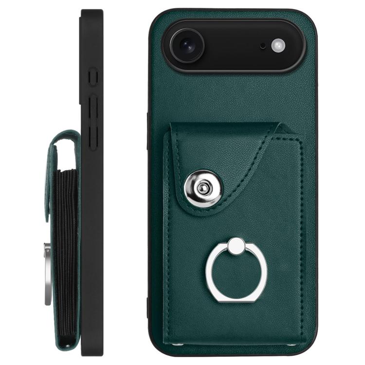 For iPhone Air Organ Card Bag Ring Holder Phone Case with Long Lanyard