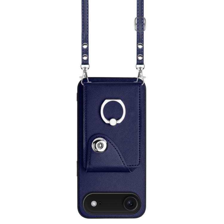 For iPhone Air Organ Card Bag Ring Holder Phone Case with Long Lanyard