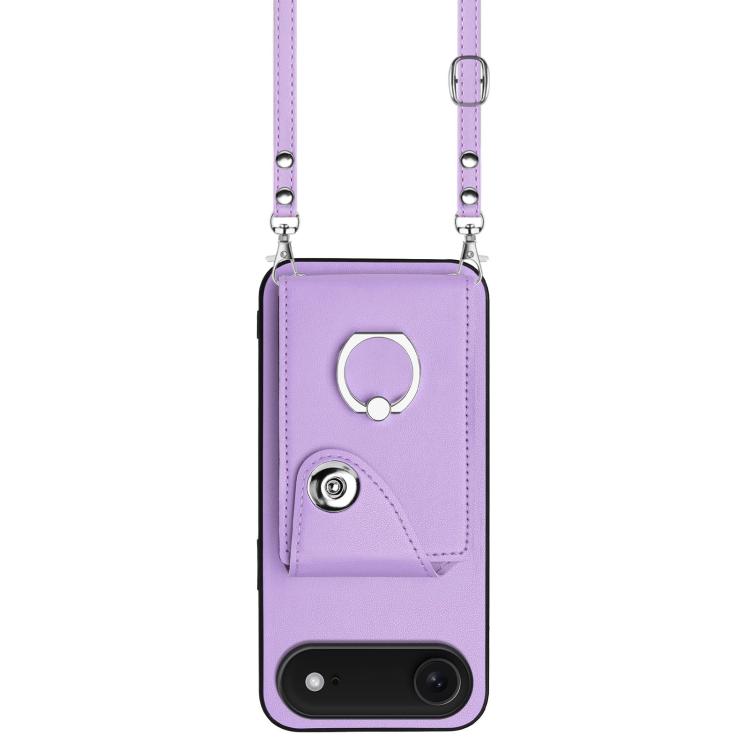 For iPhone Air Organ Card Bag Ring Holder Phone Case with Long Lanyard