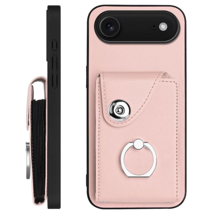 For iPhone Air Organ Card Bag Ring Holder Phone Case with Long Lanyard