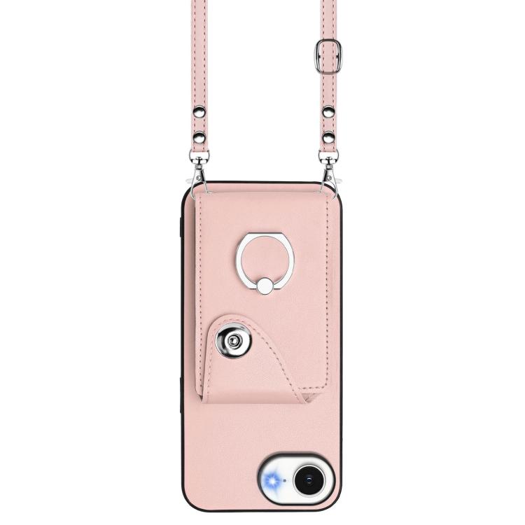 For iPhone 17e / 16e Organ Card Bag Ring Holder Phone Case with Long Lanyard