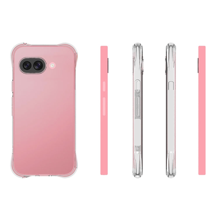 For Google Pixel 9a Shockproof Non-slip Thickening TPU Phone Case - Transparent