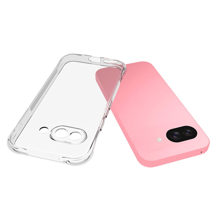 For Google Pixel 9a Shockproof Non-slip Thickening TPU Phone Case - Transparent