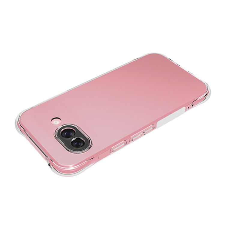 For Google Pixel 9a Shockproof Non-slip Thickening TPU Phone Case - Transparent