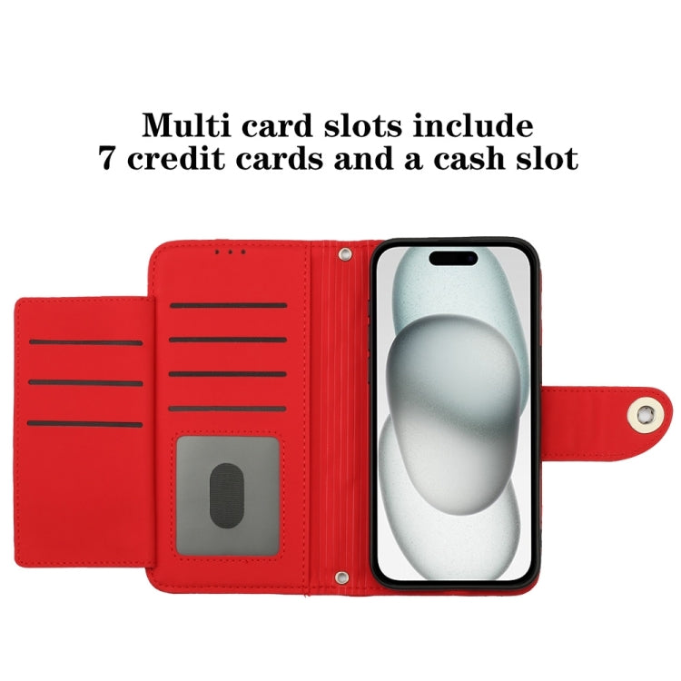 For iPhone 11 Pro Rhombic Texture Flip Leather Phone Case with Lanyard