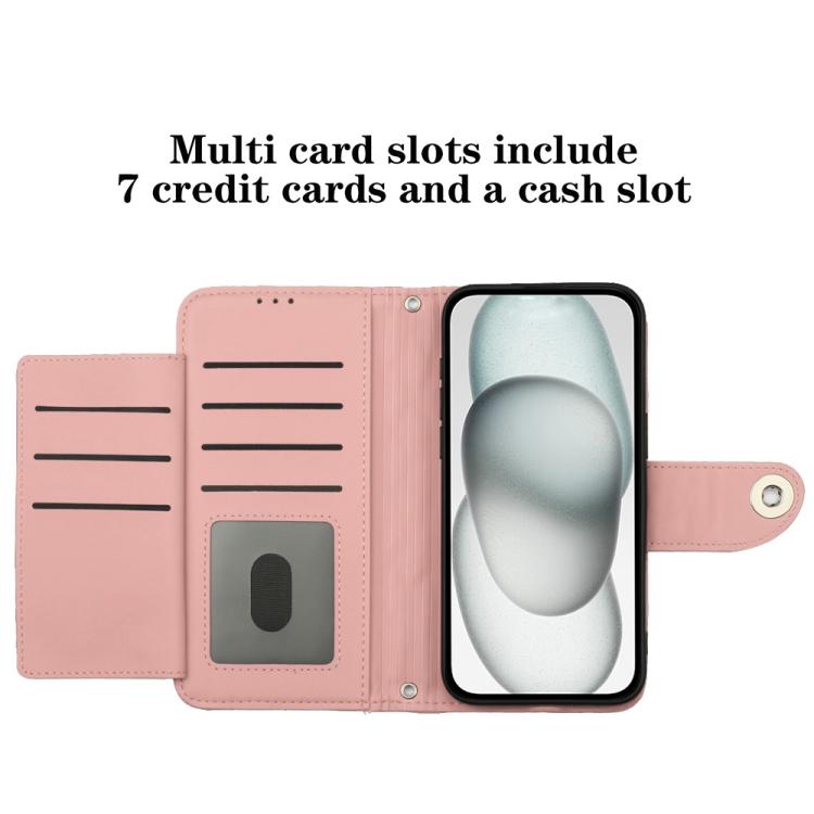 For iPhone 17 Pro Max Rhombic Texture Flip Leather Phone Case with Lanyard