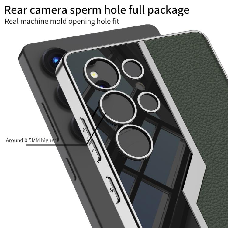 For Samsung Galaxy S25 Ultra 5G GKK Plating TPU + Leather Supercar Full Coverage Phone Case