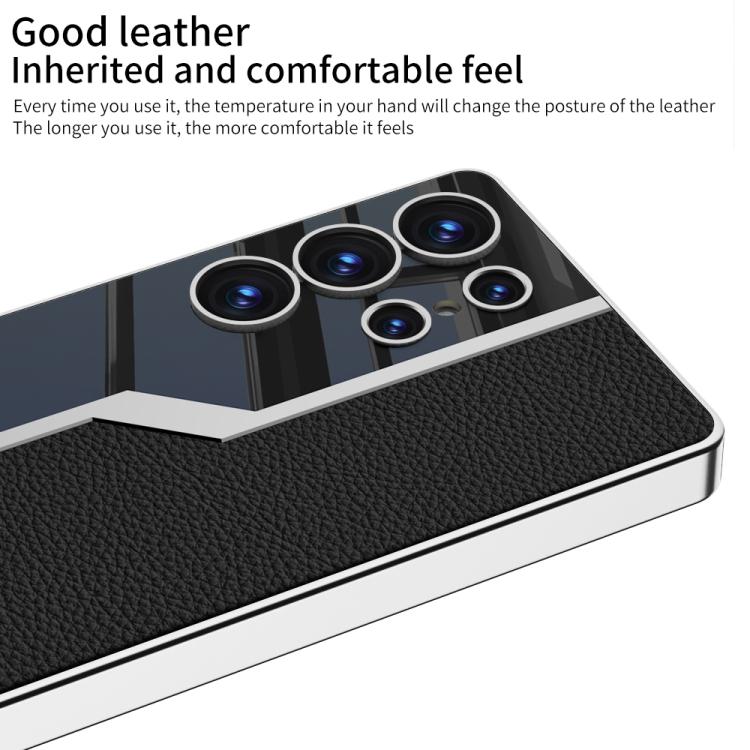 For Samsung Galaxy S25 Ultra 5G GKK Plating TPU + Leather Supercar Full Coverage Phone Case