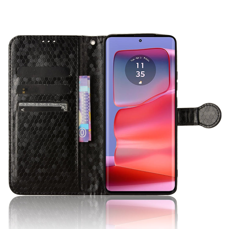 For Motorola Edge 50 Pro Honeycomb Dot Texture Leather Phone Case