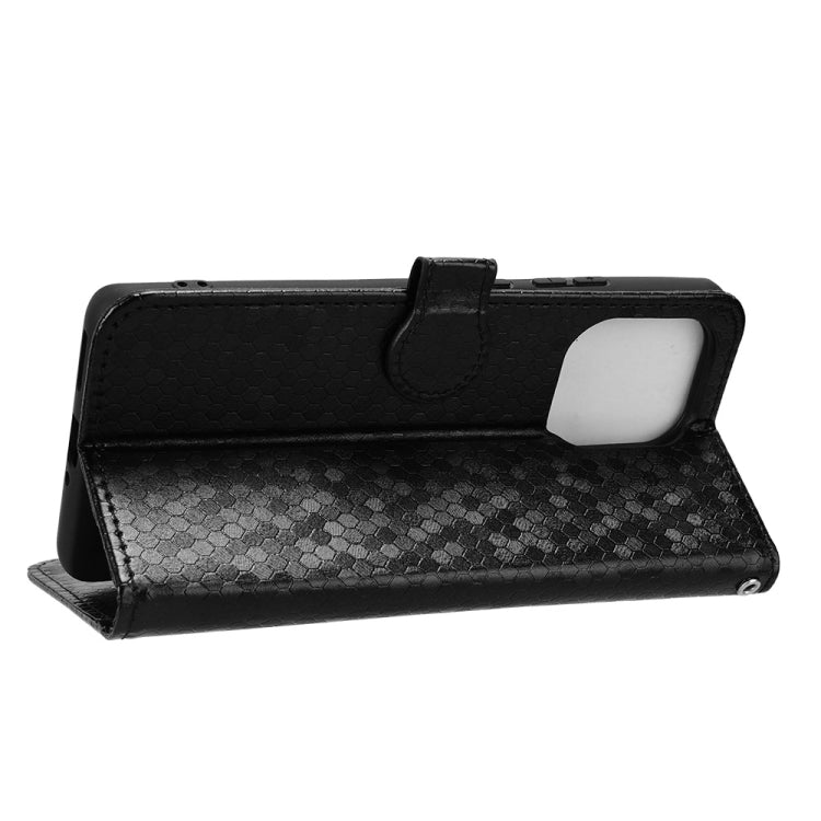 For Motorola Edge 50 Pro Honeycomb Dot Texture Leather Phone Case