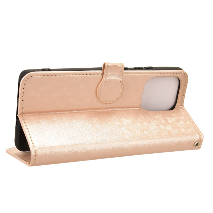 For Motorola Edge 50 Pro Honeycomb Dot Texture Leather Phone Case