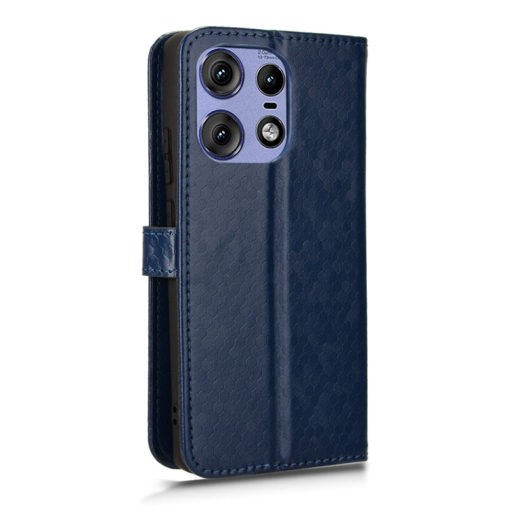 For Motorola Edge 50 Pro Honeycomb Dot Texture Leather Phone Case