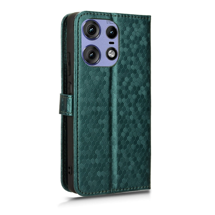 For Motorola Edge 50 Pro Honeycomb Dot Texture Leather Phone Case