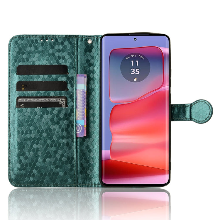 For Motorola Edge 50 Pro Honeycomb Dot Texture Leather Phone Case