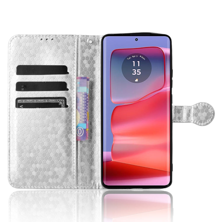 For Motorola Edge 50 Pro Honeycomb Dot Texture Leather Phone Case