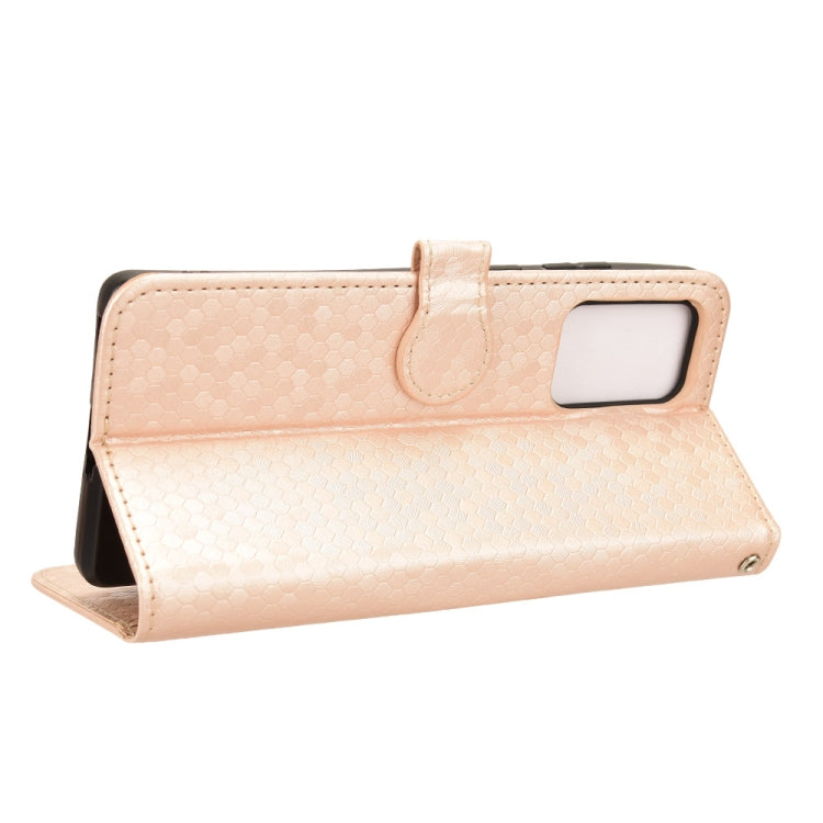 For Motorola Edge 50 Fusion Honeycomb Dot Texture Leather Phone Case