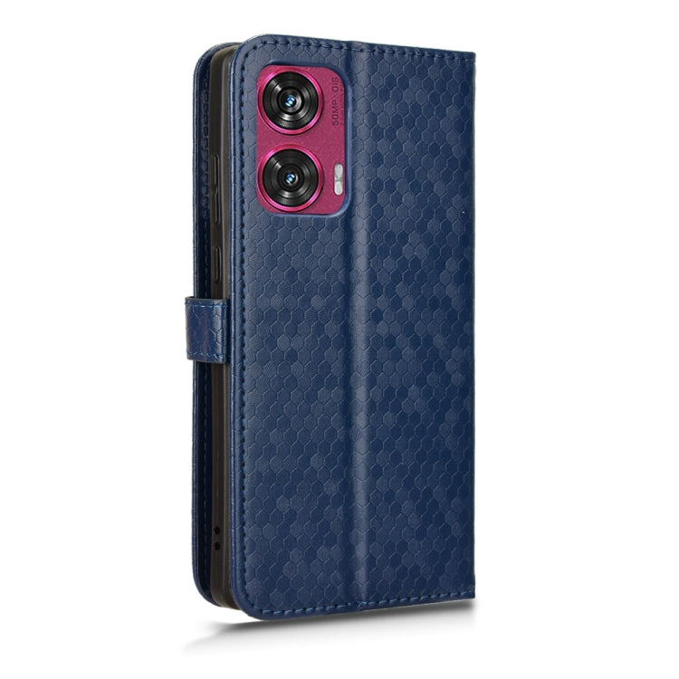 For Motorola Edge 50 Fusion Honeycomb Dot Texture Leather Phone Case