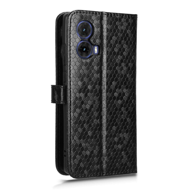 For Motorola Moto G85 5G Honeycomb Dot Texture Leather Phone Case