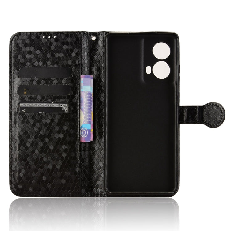 For Motorola Moto G85 5G Honeycomb Dot Texture Leather Phone Case