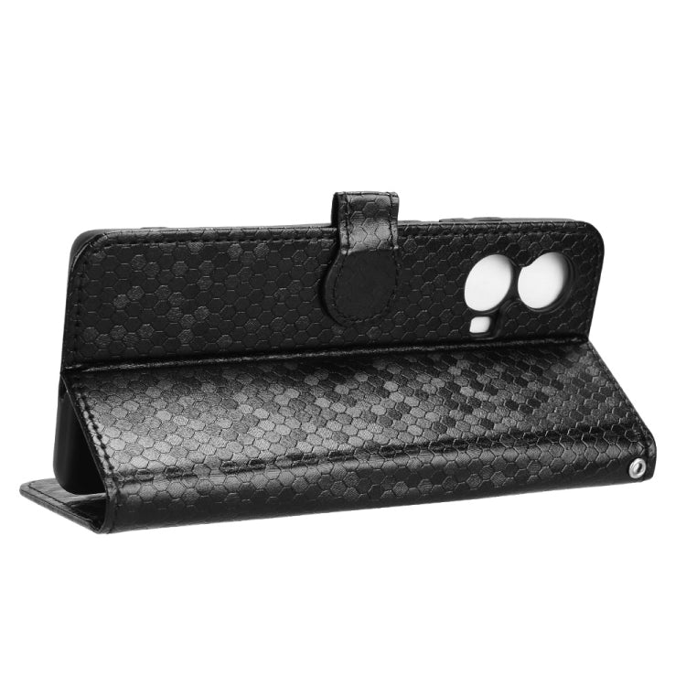 For Motorola Moto G85 5G Honeycomb Dot Texture Leather Phone Case