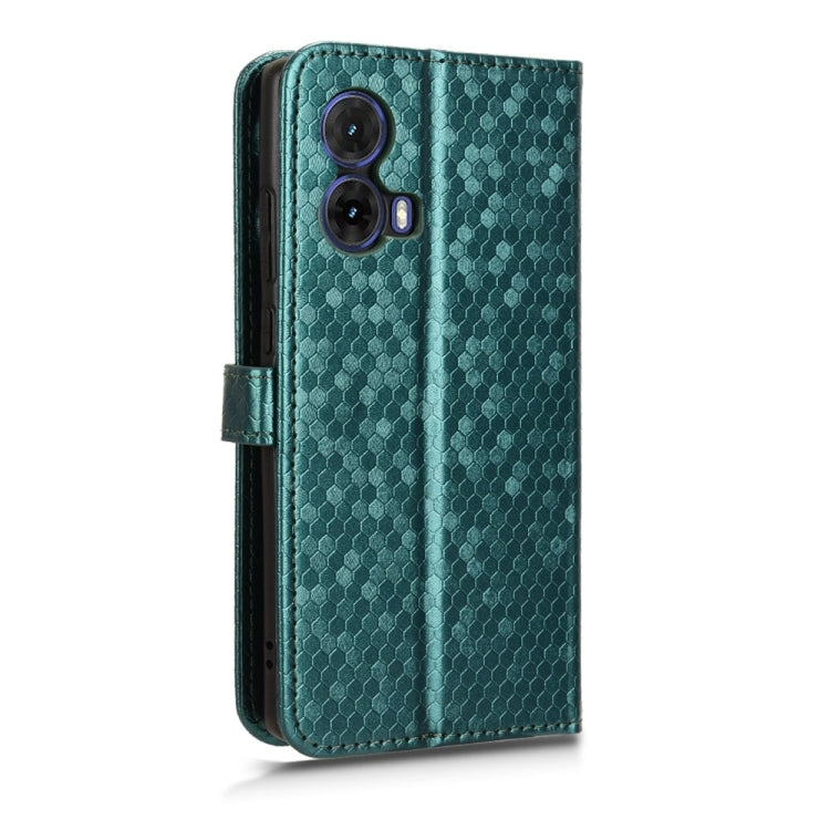For Motorola Moto G85 5G Honeycomb Dot Texture Leather Phone Case