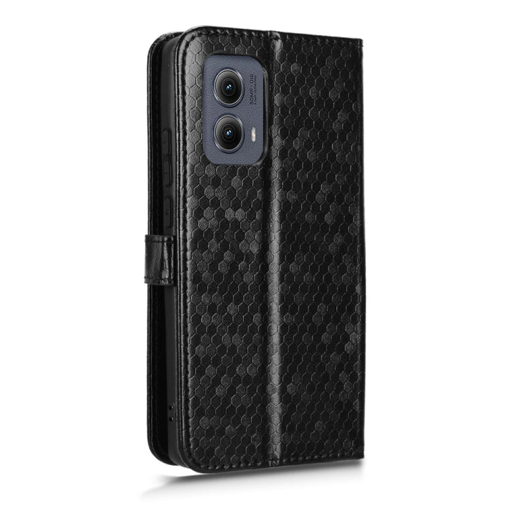 For Motorola Edge 5G 2024 Honeycomb Dot Texture Leather Phone Case