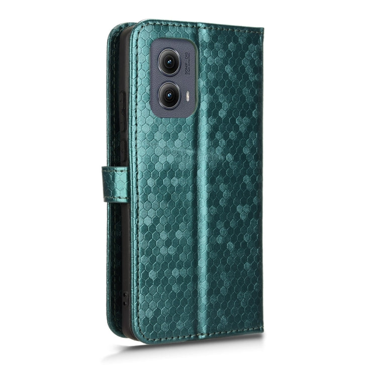 For Motorola Edge 5G 2024 Honeycomb Dot Texture Leather Phone Case