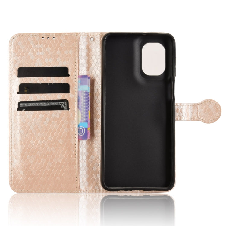 For Motorola Moto G55 5G Honeycomb Dot Texture Leather Phone Case