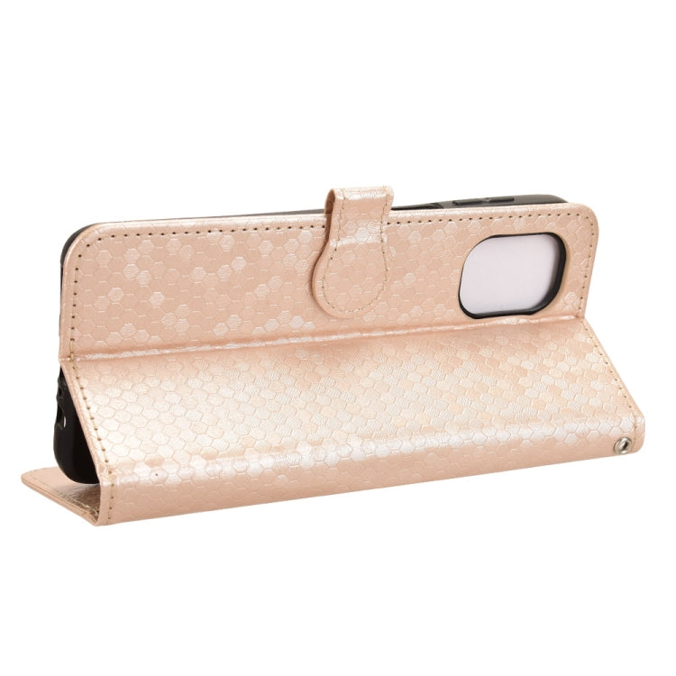 For Motorola Moto G55 5G Honeycomb Dot Texture Leather Phone Case