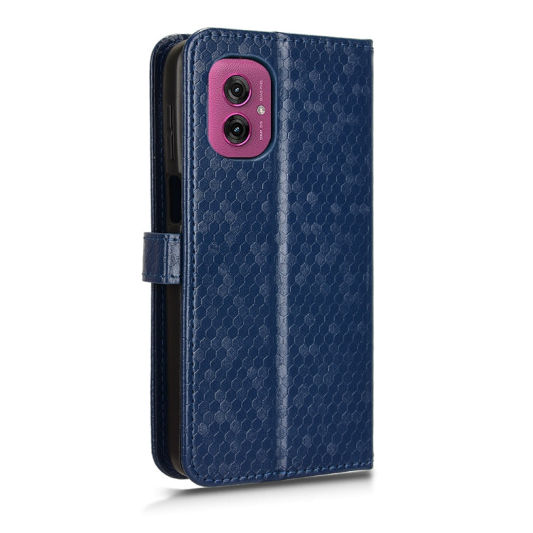 For Motorola Moto G55 5G Honeycomb Dot Texture Leather Phone Case